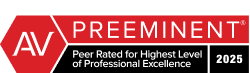 Martindale-Hubbell | AV Preeminent | Peer Rated for Highest Level of Professional Excellence | 2025